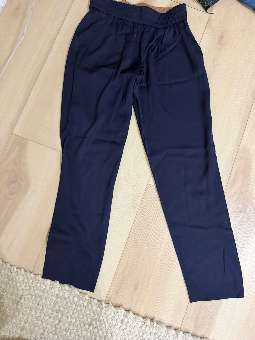 Women’s maje Navy Elastic-Waist Trousers size 1